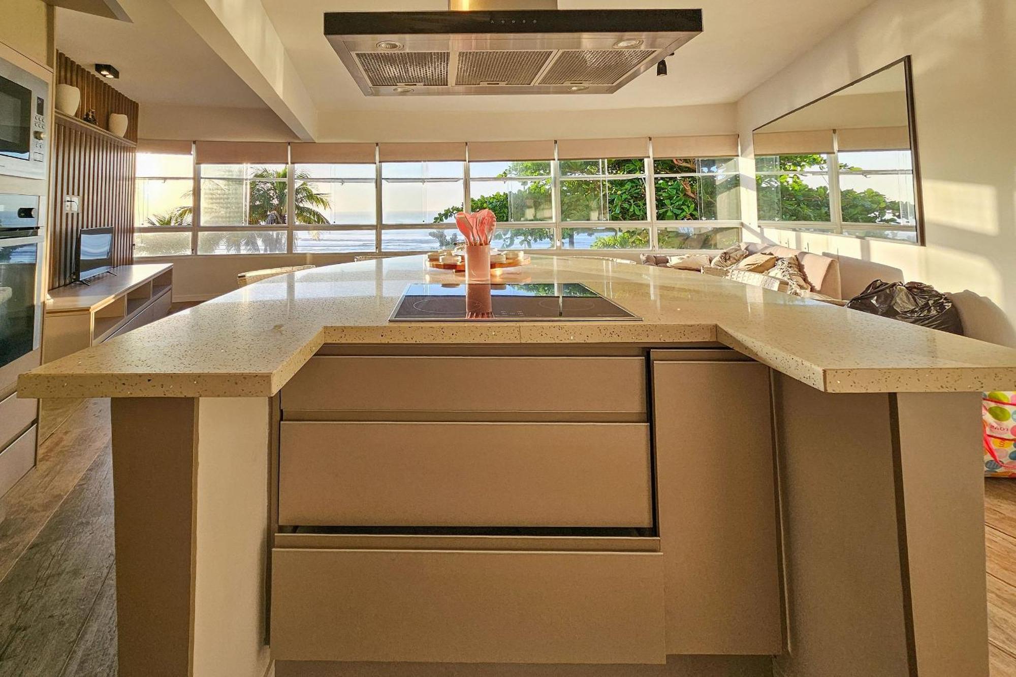 25C - Pe Na Areia Da Praia Do Tombo + Roupas De Cama + Vivo Fibra Guarujá Exterior foto